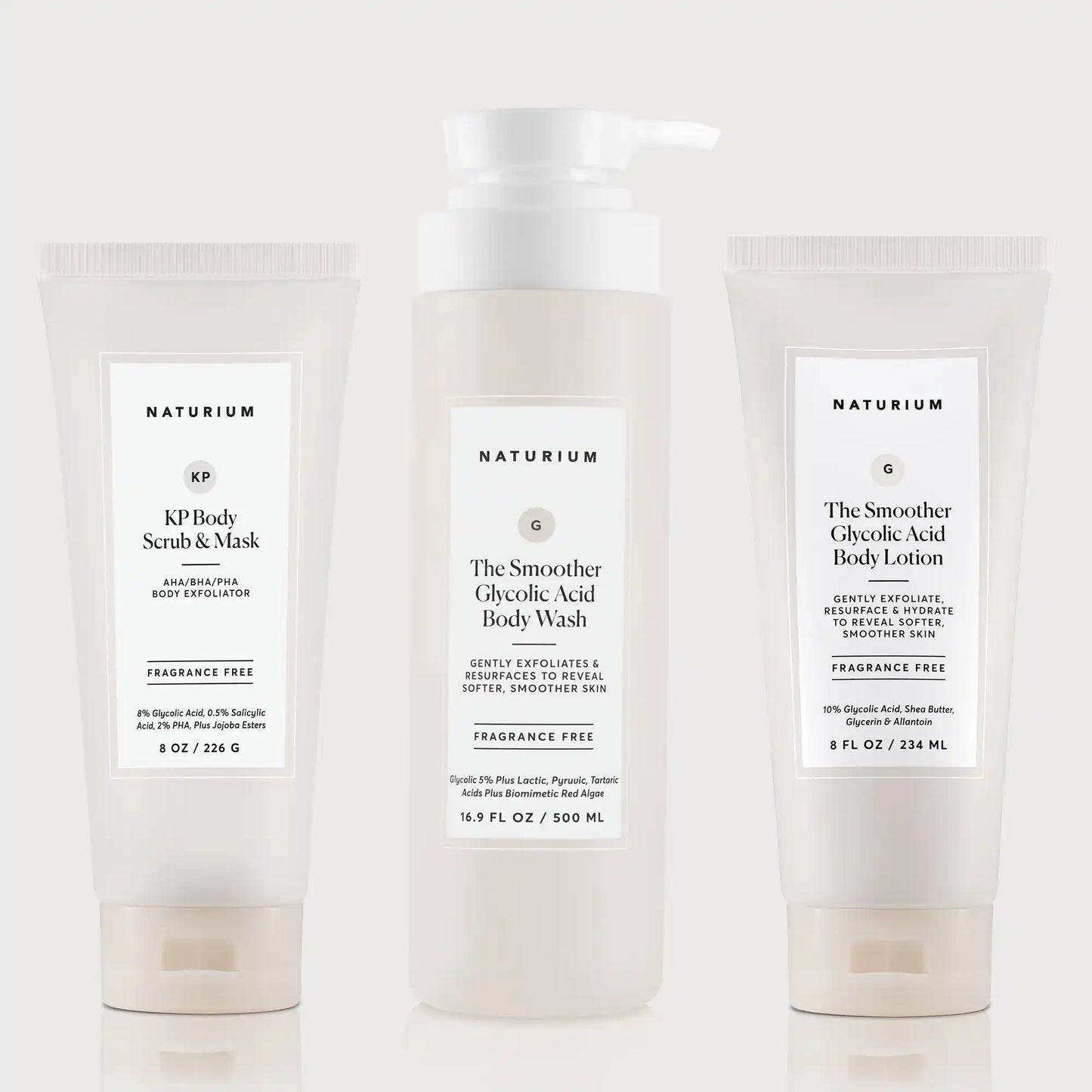 the-glycolic-acid-body-bundle-j9 NATR_KPScrub_SmootherBodyWash_SmootherLotion_Bundle_ecomm.webp