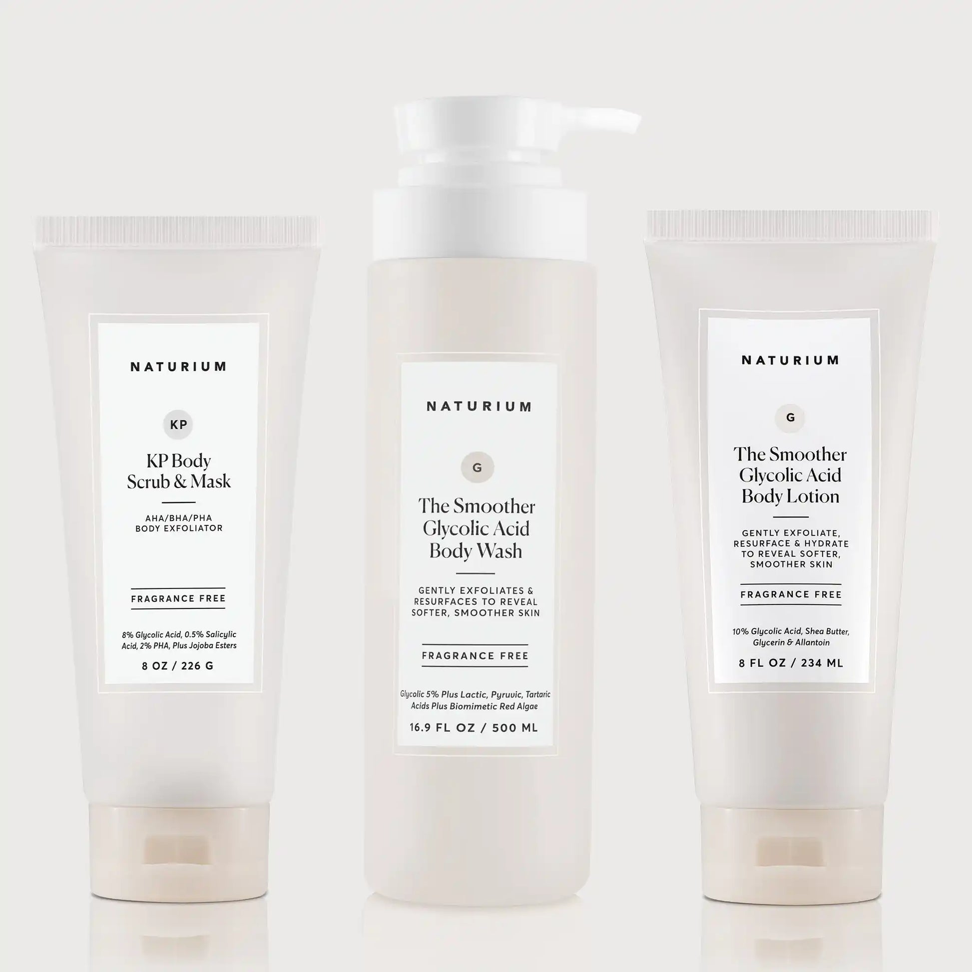 the-glycolic-acid-body-bundle-j9 NATR_KPScrub_SmootherBodyWash_SmootherLotion_Bundle_ecomm.webp
